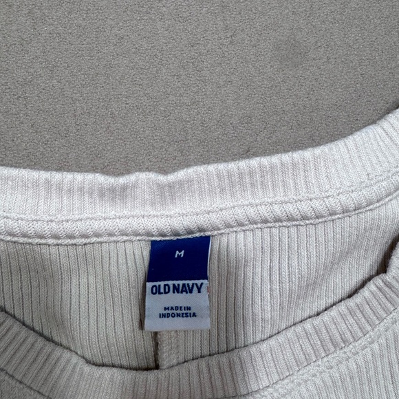 Old Navy Classic Cream Ribbed Midi Dress - Picture 6 of 6